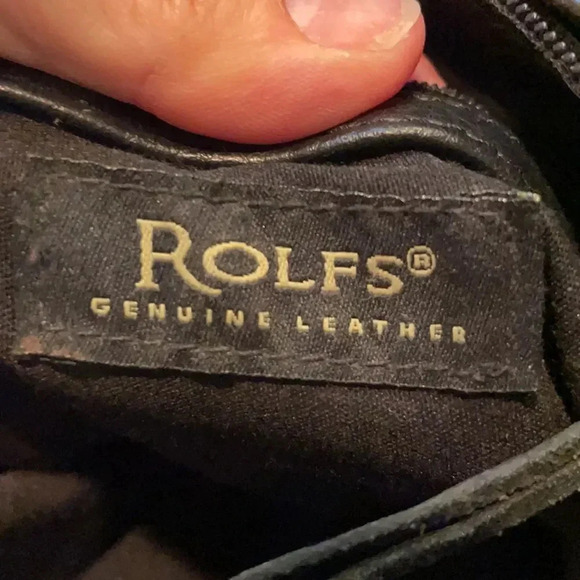 ROLFS vintage shoulder bag. Black Pebbled Soft Genuine Cowhide Leather, 12 X 14” - Picture 13 of 13